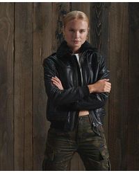 superdry thea leather jacket