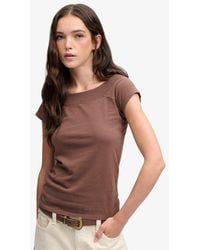 Superdry - & Co Athletic Essentials Off Shoulder Top - Lyst