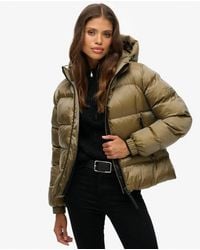 Superdry - Hooded Luxe Sports Puffer Jacket - Lyst