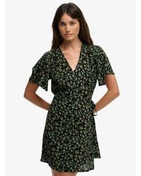 Superdry - & Co Mini Swing Wrap Dress - Lyst