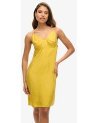 Superdry - Cami Jurk Van Cupro - Lyst