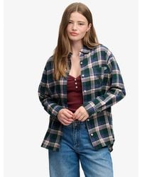 Superdry - & Co Check Flannel Boyfriend Shirt - Lyst