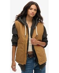 Superdry - Oversized Surplus Workwear Bodywarmer - Lyst