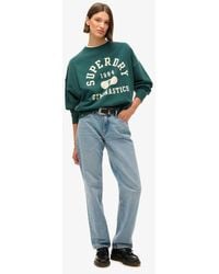Superdry - & Co Athletic Essentials Oversized Printed Crew Neck Sweatshirt - Lyst