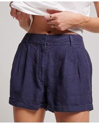 Superdry - Overdyed Linen Shorts - Lyst