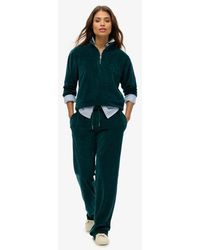 Superdry - Velour Wide Leg Joggers - Lyst