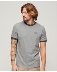 Superdry - Essential T-shirt Met Logo En Contrasterende Biezen - Lyst