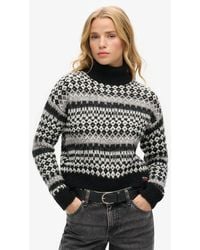 Superdry - Roll Neck Crop Knit Jumper - Lyst