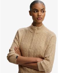 Superdry - & Co Brushed Cable Knit Henley Jumper - Lyst