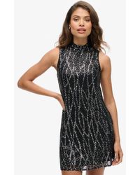 Superdry - & Co Classic Sequin Sleeveless A Line Mini Dress - Lyst