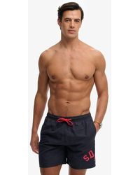 Superdry - & Co Printed Logo 16-inch Swim Shorts - Lyst