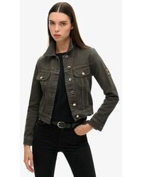 Superdry - & Co Boxy Fit Embellished Graphic St Tropez Workwear Crop Jacket - Lyst