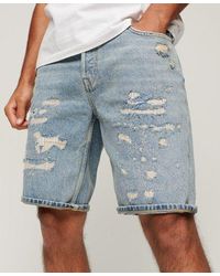 Superdry - Loose Fit Organic Cotton Straight Shorts - Lyst