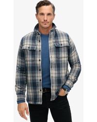 Superdry - Classic Check Wool Miller Overshirt - Lyst