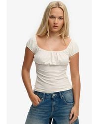 Superdry - & Co Athletic Essentials Ruched Top - Lyst