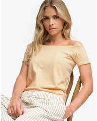 Superdry - & Co Bardot Short Sleeve Off Shoulder Top - Lyst