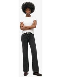 Superdry - Cotton Mid Rise Slim Flare Jeans - Lyst