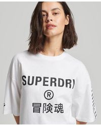 Superdry Femmes city nights T-Shirt Avec Peau De Serpent Optique
