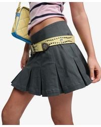 Superdry - Bench X & Co Bench Logo Pleated Twill Mini Skirt - Lyst