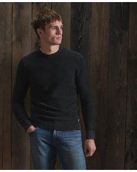 Superdry - Academy Dyed Texture Crew Jumper - Lyst