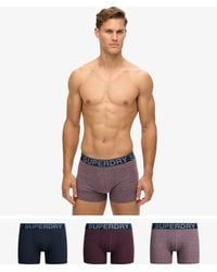 Superdry - Classic Logo Print Cotton Boxer Triple Pack - Lyst