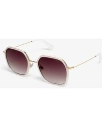 Superdry - Femme Lunettes De Soleil Carrées En Métal Taille: 1Taille - Lyst