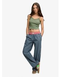 Superdry - & Co Mini Check Cotton Trousers - Lyst
