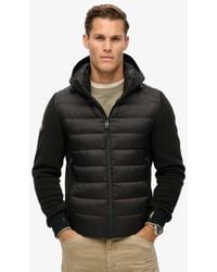 Superdry - Storm Bomberjack Van Fleece Met Capuchon - Lyst