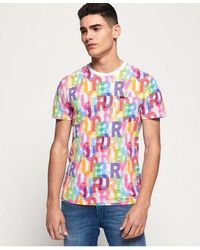 Superdry - All Over Print Lite New House Rules T-Shirt Optic - Lyst