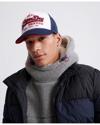 Superdry Gorra Trucker con logo Vintage - Blanco