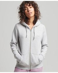 Superdry - Organic Cotton Vintage Logo Embroidered Zip Hoodie - Lyst