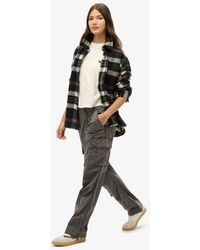 Superdry - & Co Ladies Loose Fit Low Rise Straight Cargo Pants - Lyst
