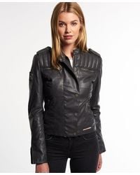 Women's Superdry Leather jackets from $94 | Lyst