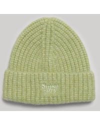 Superdry - Rib Knit Beanie Hat Green / Mellow Green - Size: 1size - Lyst