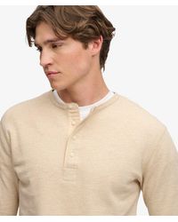 Superdry - & Co Mini Slub Waffle Long Sleeve Grandad Top - Lyst
