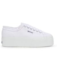 Superga - 3790 Platform Jersey Rouches Leggera - Lyst