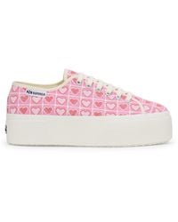 Superga - 3790 Platform Heart Crochet Print Leggera - Lyst