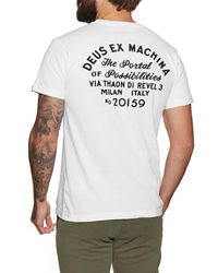 Deus Ex Machina Marle Address Kurzarm-T-Shirt - Weiß