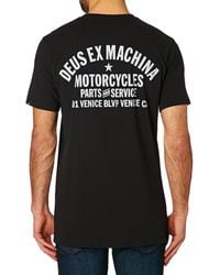 Deus Ex Machina Venice Address Kurzarm-T-Shirt - Schwarz