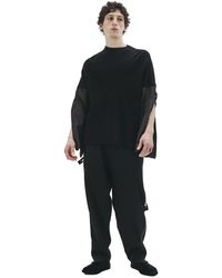 The Viridi-anne Sweater With Nylon Sleeves - Black