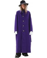 Raf Simons Oversize Coat - Purple