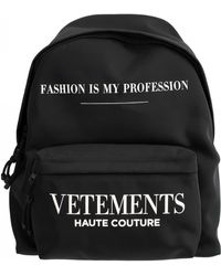 Vetements Fashion Is My Profession Printed Backpack - Black