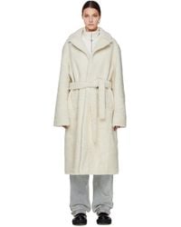 Vetements Ivory Sheepskin Coat - Multicolour