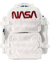 Balenciaga Space Backpack In Embroidered Nasa - White
