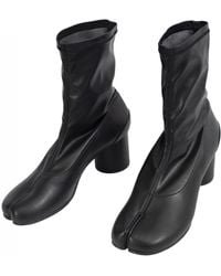 Maison Margiela Vegan Leather Tabi Boots - Black