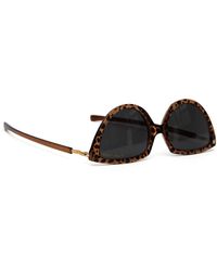 Mykita Topaz Leopard + Martine Rose «sos» Sunglasses - Brown