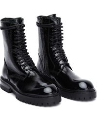 Ann Demeulemeester Ботинки Из Лакированной Кожи - Черный
