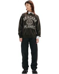 Saint Michael Cracked Planet Printed Sweatshirt - Brown