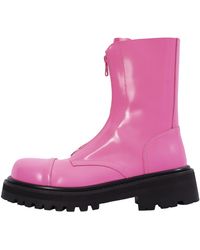 Vetements Pink Leather Boots