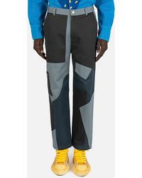 JW Anderson Patchwork Fatigue Trousers - Blue